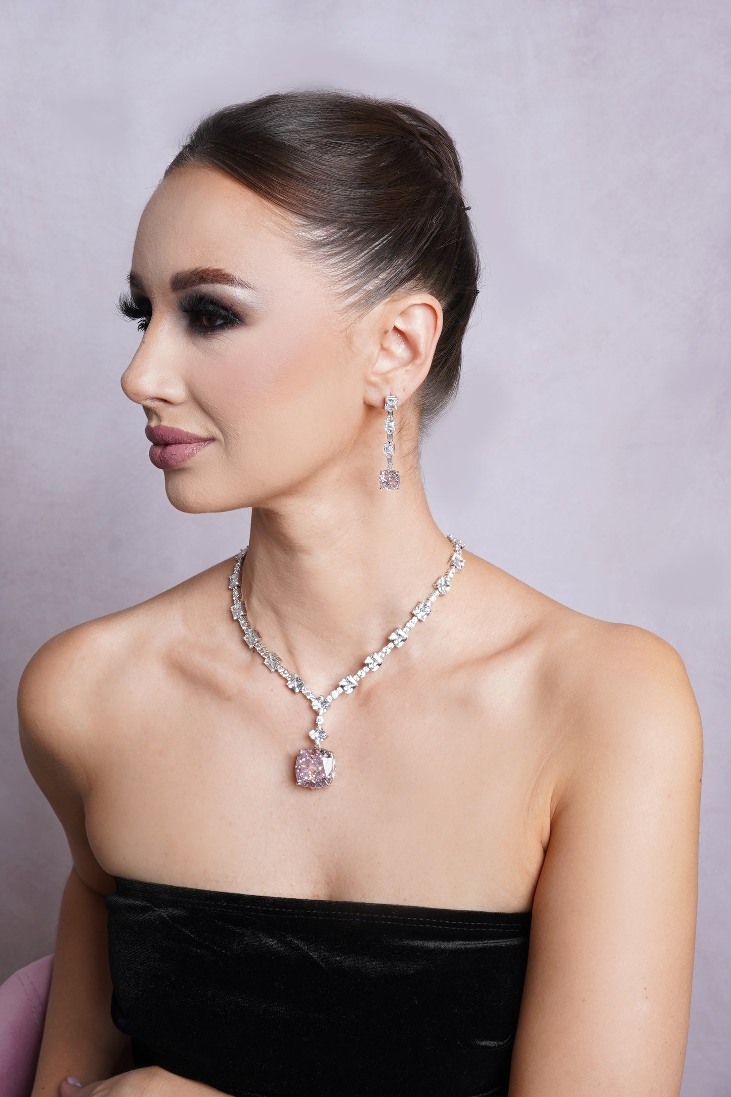 Alara Pink Jewellery Set