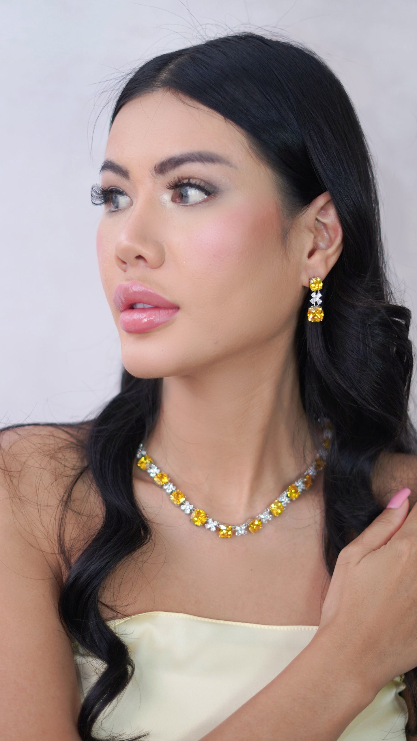 Sara Yellow Topaz Jewellery Set