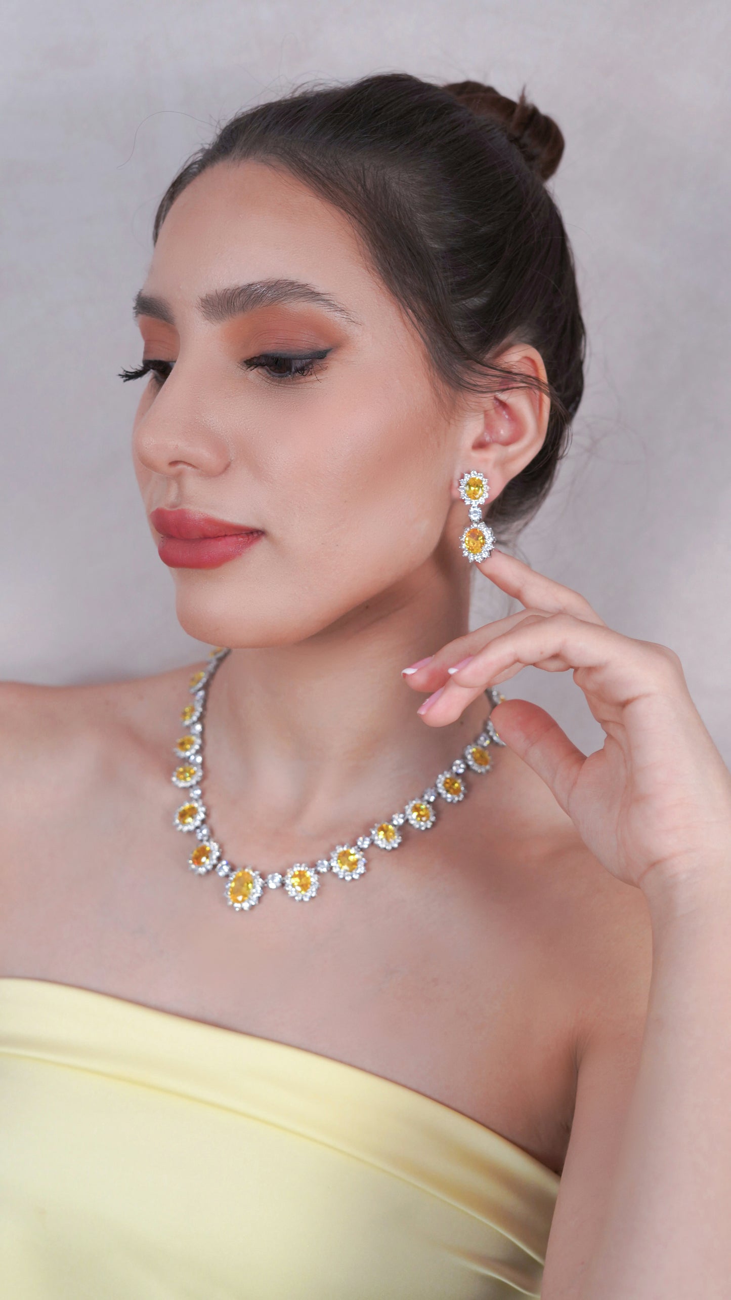 Tara Yellow Topaz Jewellery Set