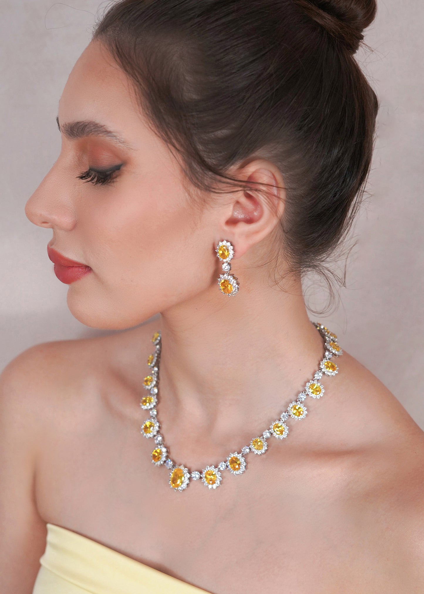 Tara Yellow Topaz Jewellery Set